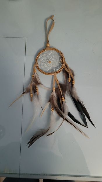 Attrape-rêve en bois et plume