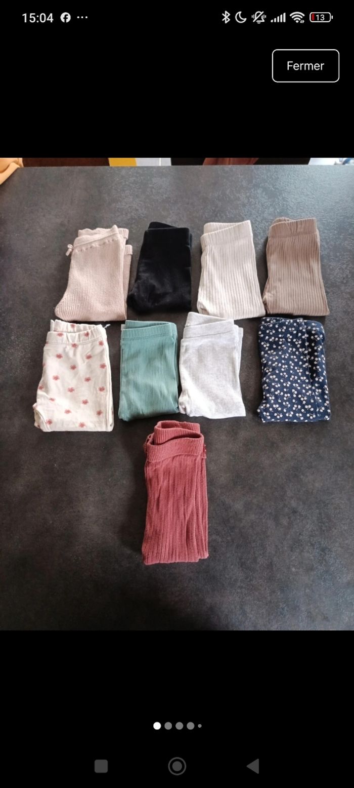 Lot de 9 bas/leggings 12 mois