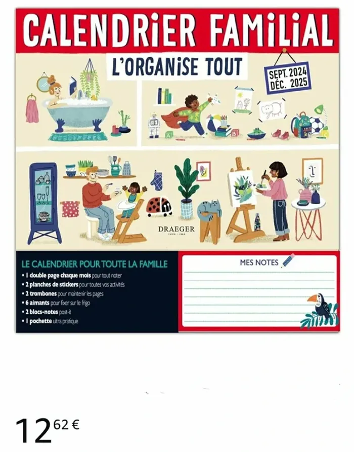 ⭐ C alendrier familiale l'organise tout 2024-2025 #emyfleury_calendriers - photo numéro 2