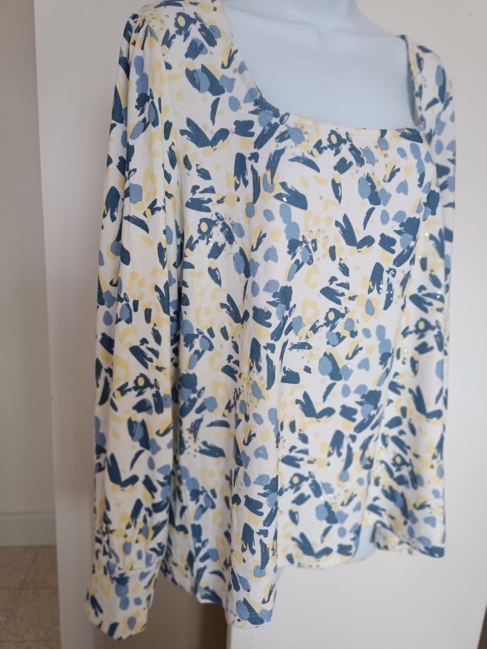 Blouse col carré taille XL - photo numéro 2
