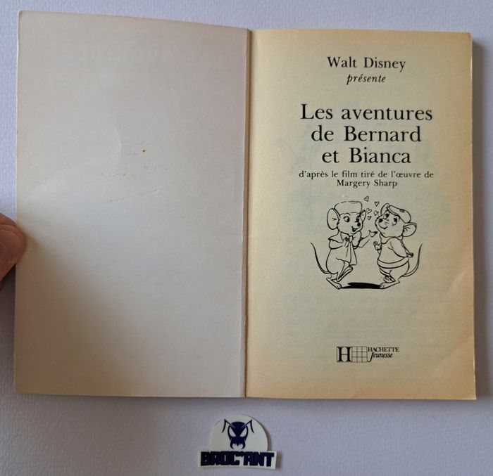 Roman poche Disney Les aventures de Bernard et Bianca Hachette 1990 - photo numéro 4