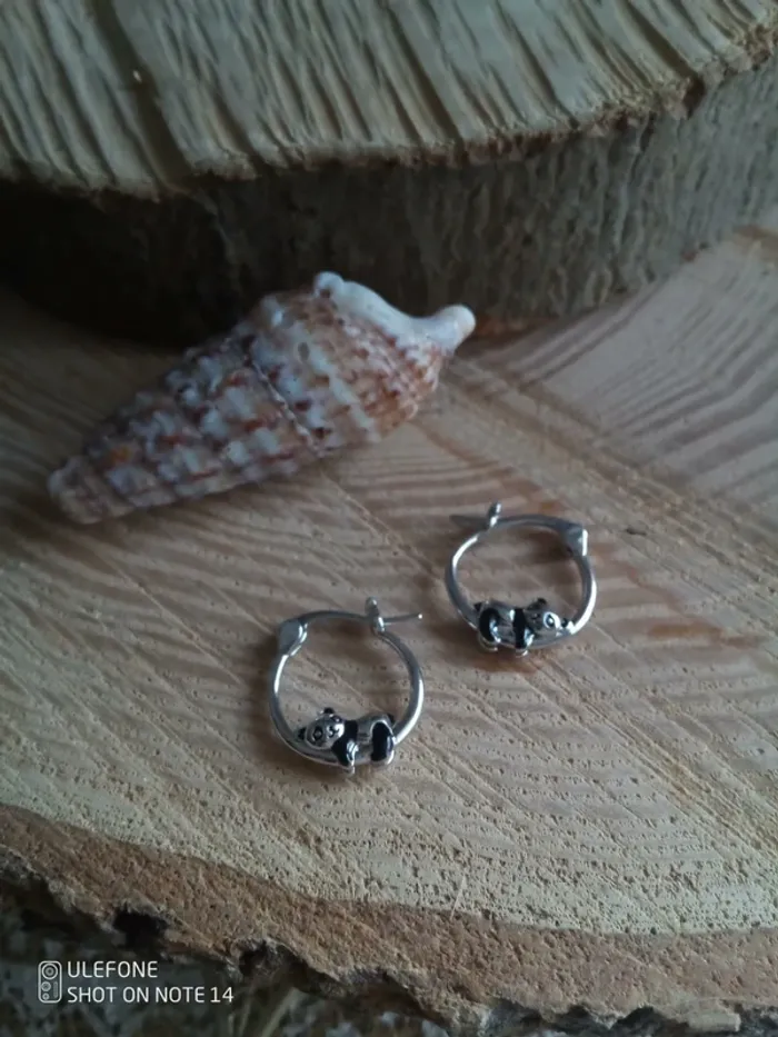 Créoles pandas argentés