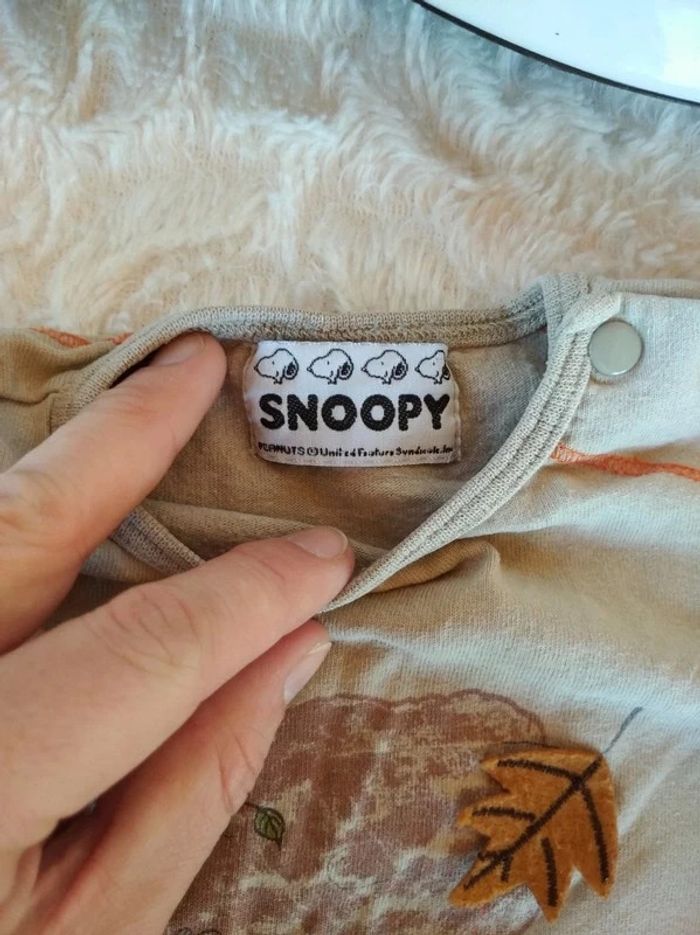 Tee shirt chemise manches longues Garçon 18 mois Snoopy détective - photo numéro 7
