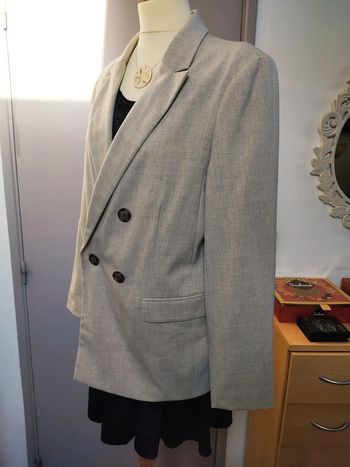 Veste tailleur femme beige et marron 42 New Look Neuve avec étiquette