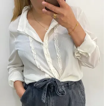 Chemise Zara avec volant, taille L
