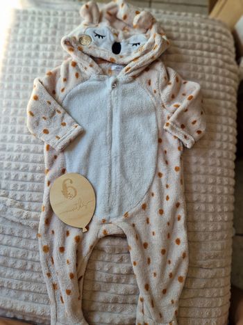 Combinaison à capuche avec fermeture éclair bébé fille gémo
