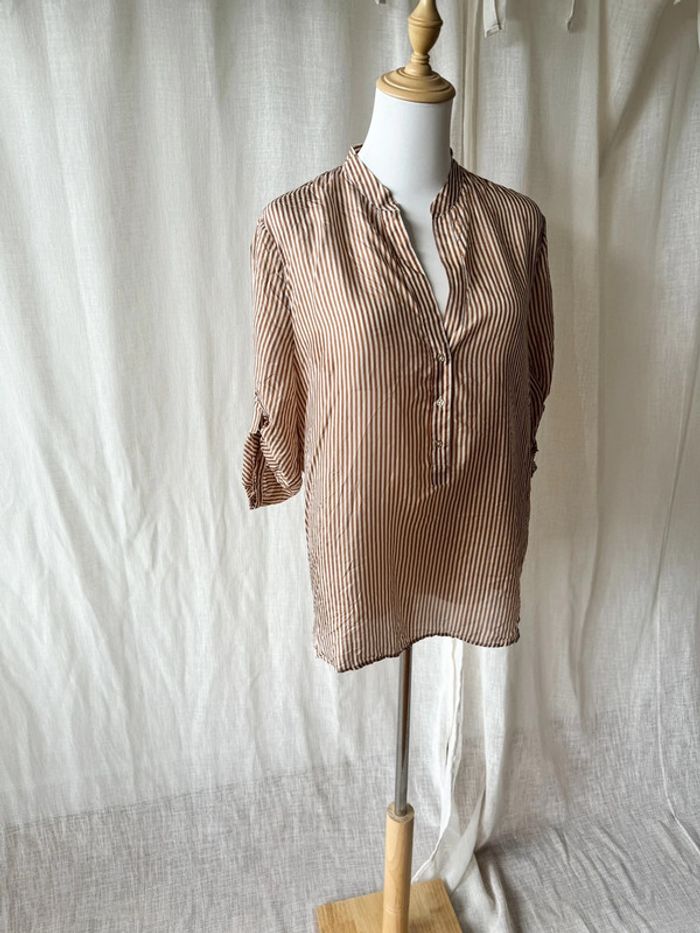 Blouse Massimo Dutti 100% soie mûrier - photo numéro 2