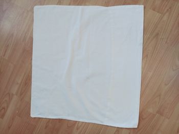 taie d'oreiller blanche 100% coton 60 x 60 cm