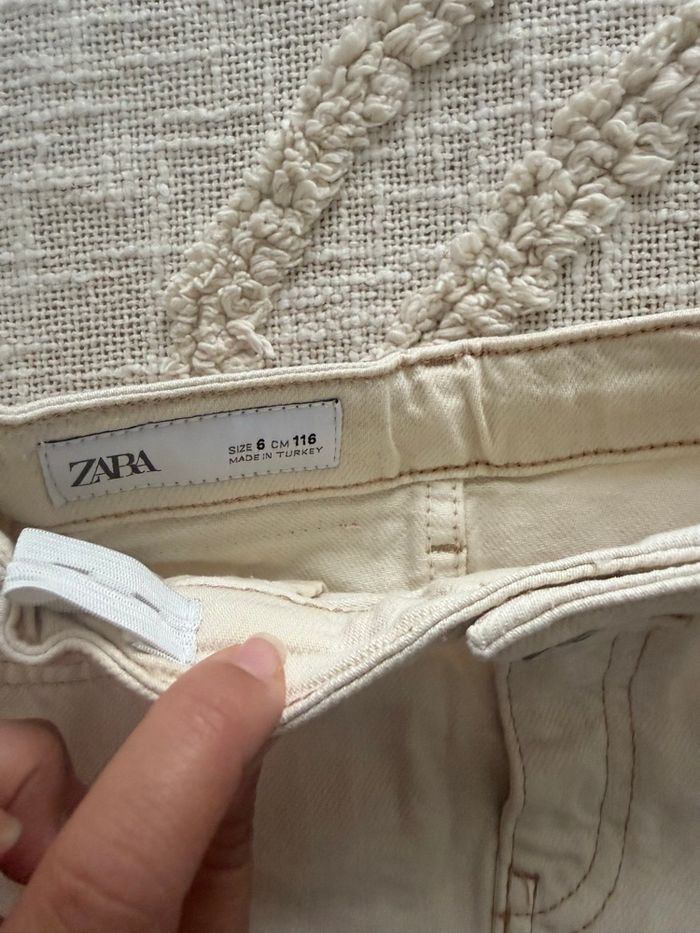 Jupe en jean Zara beige 6 ans - photo numéro 2