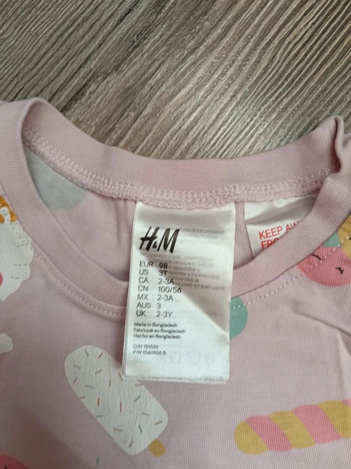 Pyjama short fille marque h&M taille 98 cm - photo numéro 4