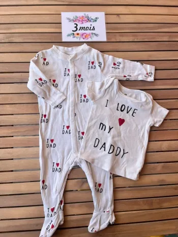 Pyjama et teeshirt en coton h&m 3 mois