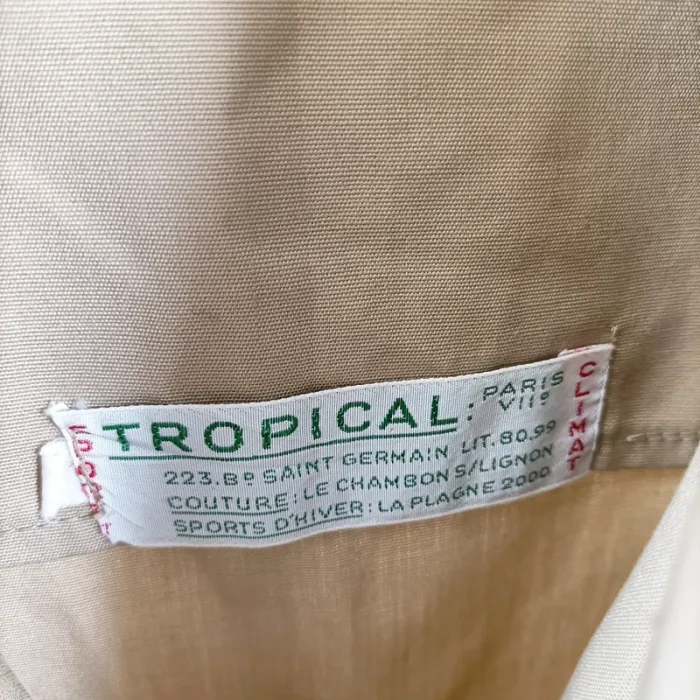 Veste saharienne beige vintage Tropical Paris manches courtes multi-poches Taille 44 A1518 - photo numéro 11