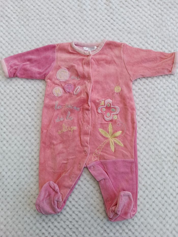 🔸 Pyjama 1 Pièce Rose - Kitchoun 3 mois 🔸