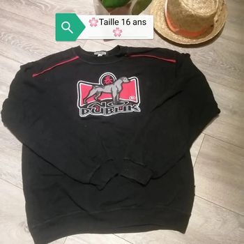 🌸#Sweat #vintage noir à motifs No #Publik Taille 16 ans "No Publik" Vintage 80s 🌸