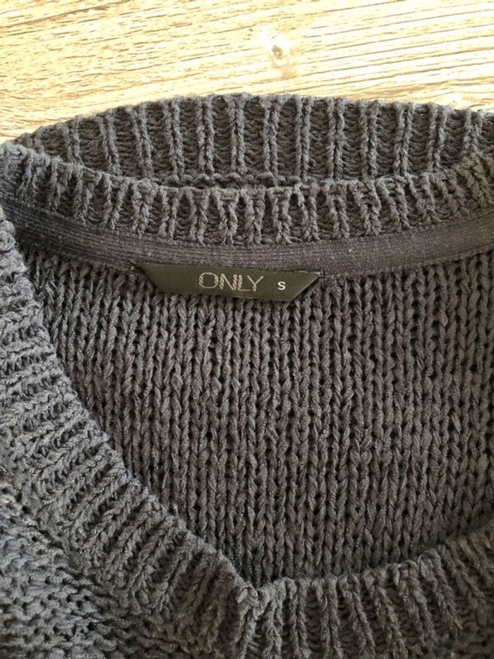 Pull Only en maille bleu marine - photo numéro 4