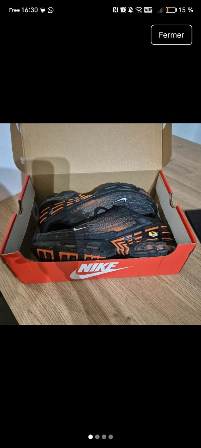 Nike air max plus 3 noir et orange