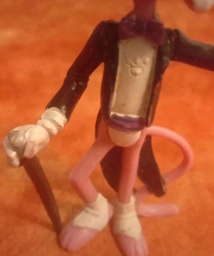 Figurine panthère rose très rare, vintage de 1995 - photo numéro 3