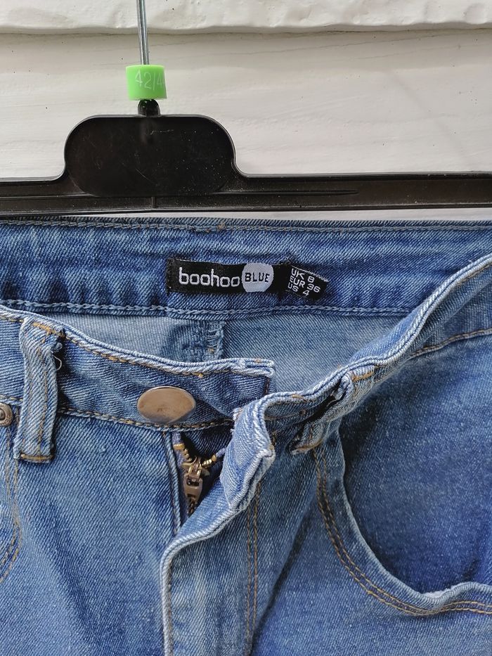 Bermuda en jean short long bleu Boohoo taille 8 soit taille 36 - photo numéro 3
