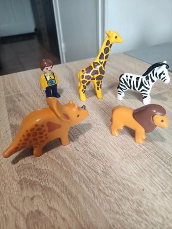 Animaux de zoo et dinosaure Playmobil 123