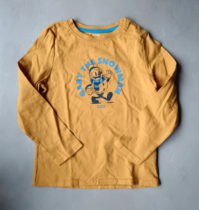 Tee shirt manches longues 5 ans kiabi Gary the snowman