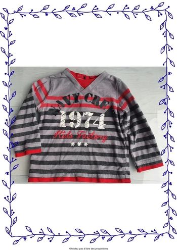 🌈 Pull fin garçon manches longues, col en V, 12 mois 🌈