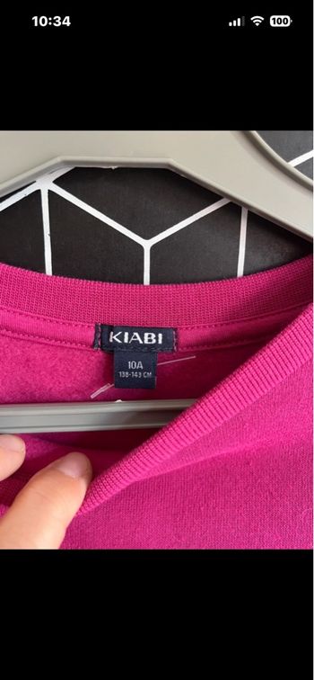 Sweat rose Kiabi taille 10 ans