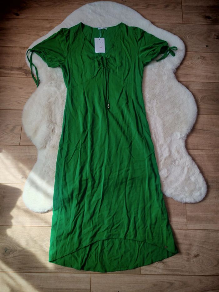 Robe longue Asymétrique les petites bombes verte 42 - photo numéro 3