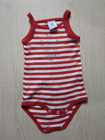 Body sans manches Petit Bateau 1 mois