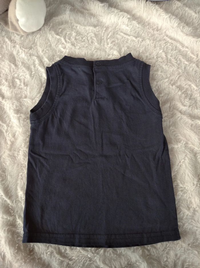 Débardeur tee shirt chemise sans manche Garçon 9 mois Petit marin de mon cœur Tape à l'œil - photo numéro 9