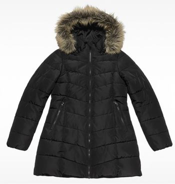 Doudoune Longue/Mi-longue Only Noire - Capuche Fourrure - Taille S