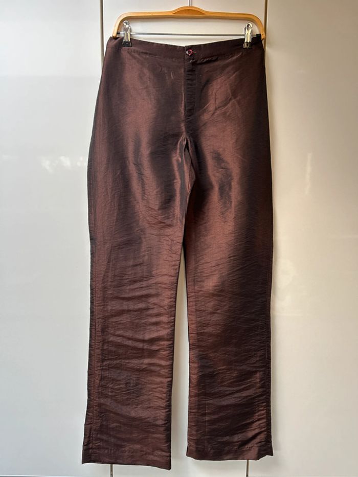 Pantalon large marron - Taille 38