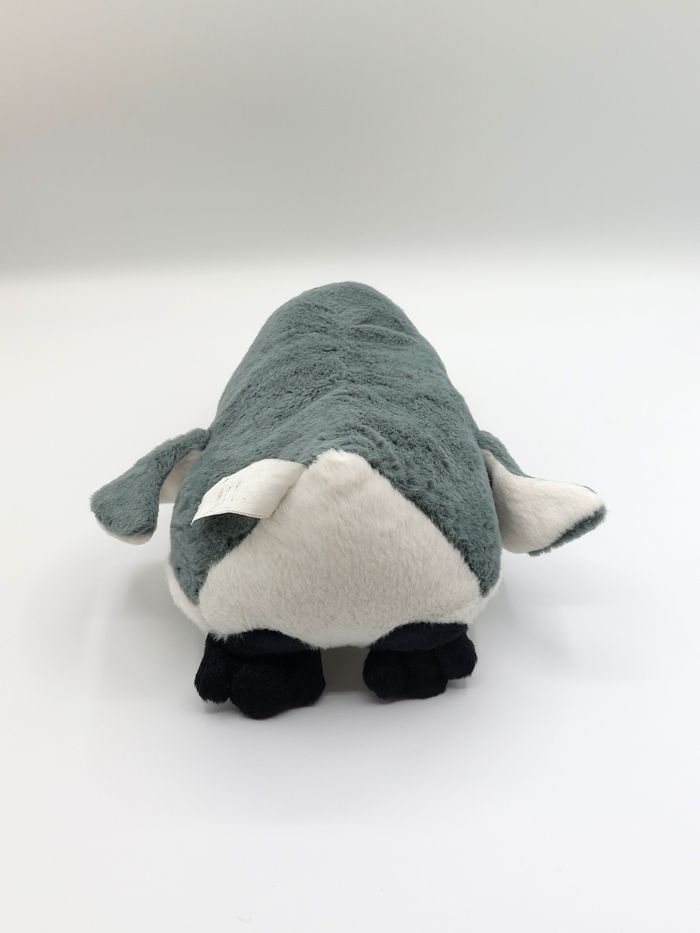 Peluche doudou pingouin manchot MARINELAND blanc gris orange noir 30 cm - photo numéro 4