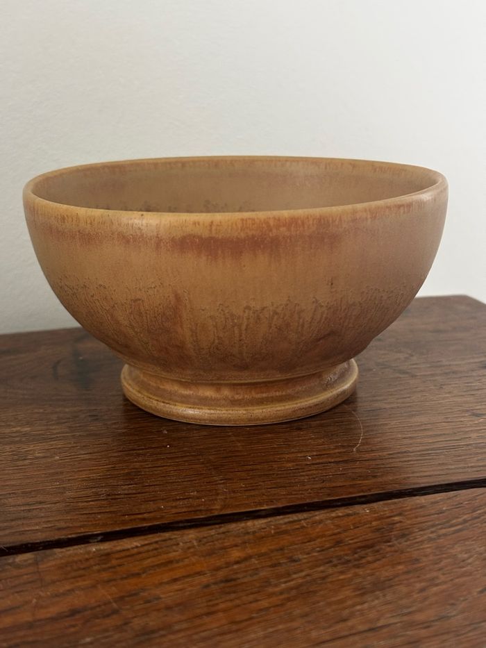 Vintage bol sur pied en grès - photo numéro 3
