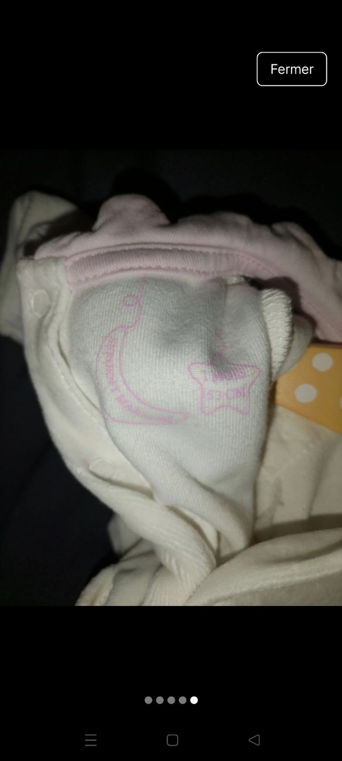 Pyjama blanc sergent major 1 mois - photo numéro 5