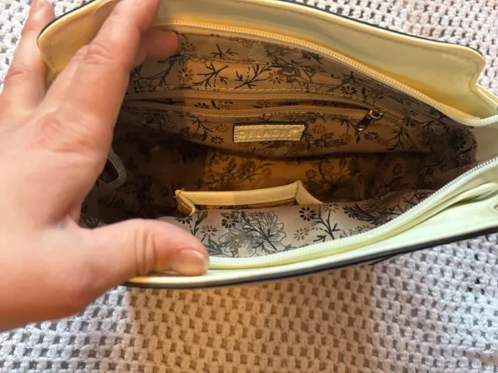 🛑 sac à main en cuir crème 🛑 - photo numéro 3
