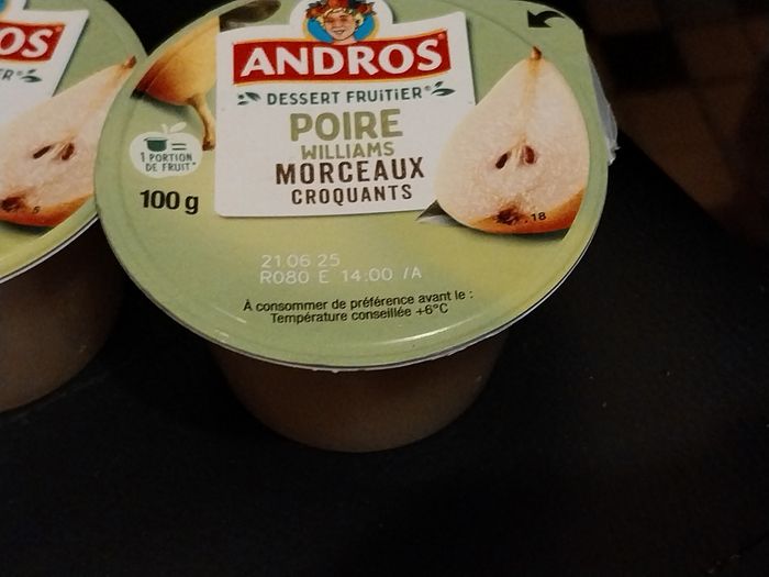 Lot de compotes compotes allégée pomme banane andros poire williams morceaux croquant et 3 gourdes de compotes - photo numéro 5