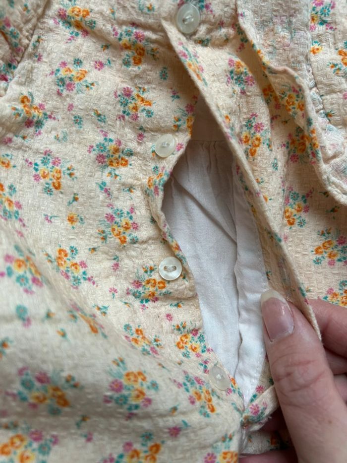 Salopette été Zara fleuri 6 mois - Bretelles volantées - photo numéro 6