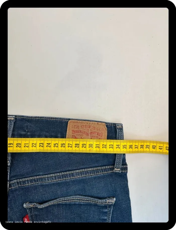 Jean Levi's Femme Slimming Skinny - Marine - Taille W27 L30 - Très Bon État - Léger Défaut - NJ391 - photo numéro 13