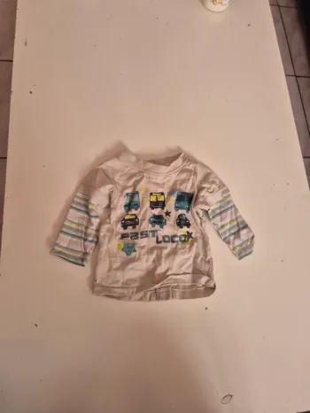 T-shirt à manches longues 1 mois