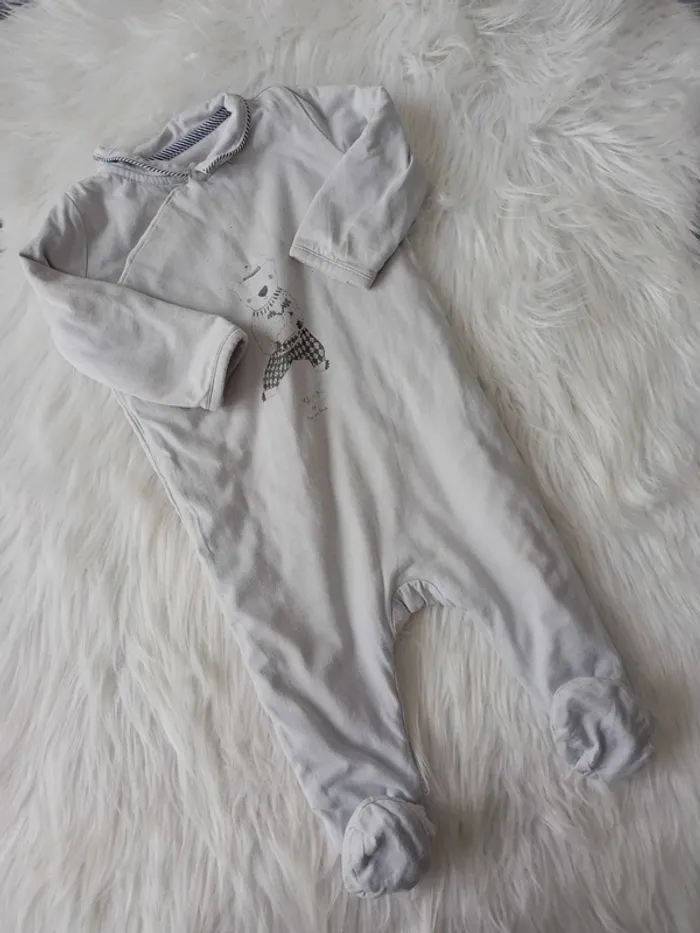 Pyjama gris 9 mois -71cm - photo numéro 2