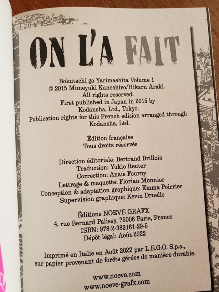 Livre Manga " on l a fait " - photo numéro 4