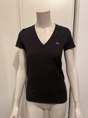 T-shirt noir col V Lacoste XS 34