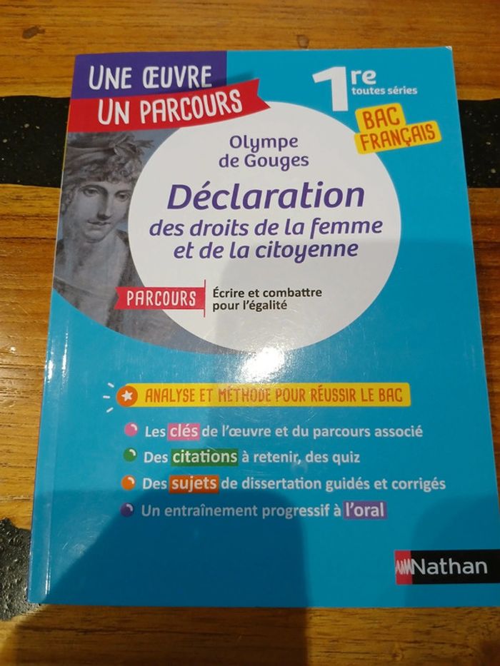 Une œuvre un parcours Déclaration des droits de la femme et de la citoyenne