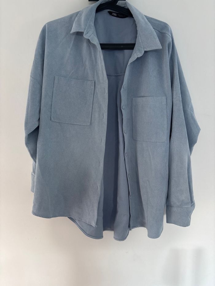 Chemise veste en velours Zara