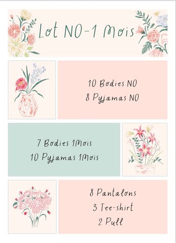 Lot vêtement garçon naissance - 1  mois