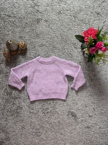 🌺Pull en maille rose lila Taille 4ans/98-107cm🌺