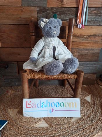 Peluche ours mauve J Line tbe