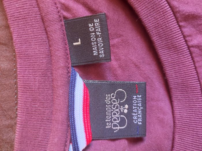 Tee shirt couleur prune Le temps des cerises taille L - photo numéro 3