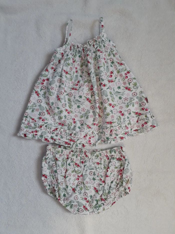 Ensemble robe et bloomer 3 mois