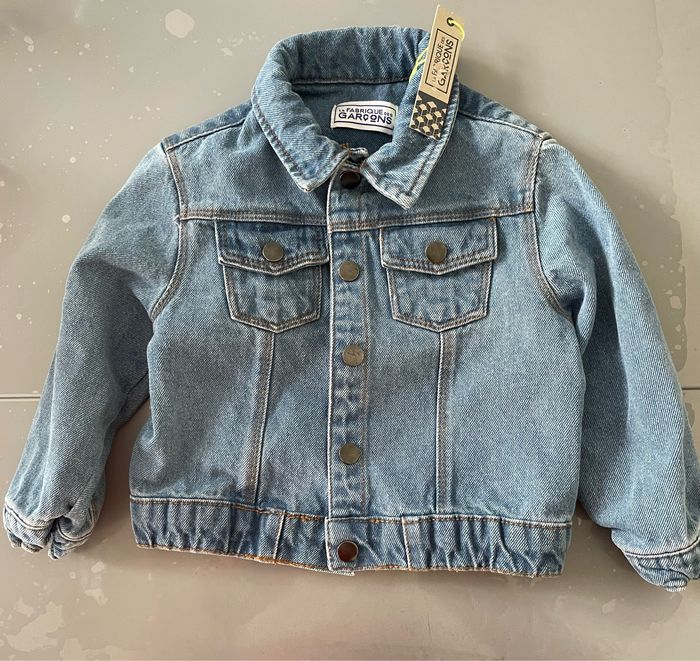 Beau blouson garçon en jean T 3 ans La Fabrique des Garçons Neuf - photo numéro 3